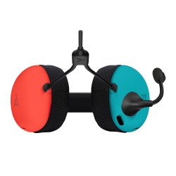 Auriculares de gaming pdp lvl40 cableado sobre la cabeza, sobre la oreja estéreo, azul neón, rojo neón, binaural, cerrado, funci