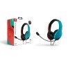 Auriculares de gaming pdp lvl40 cableado sobre la cabeza, sobre la oreja estéreo, azul neón, rojo neón, binaural, cerrado, funci