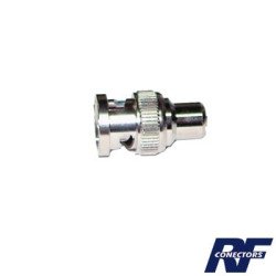 Adaptador de conector BNC Macho a RCA Hembra, fono, 50 Ohm.
