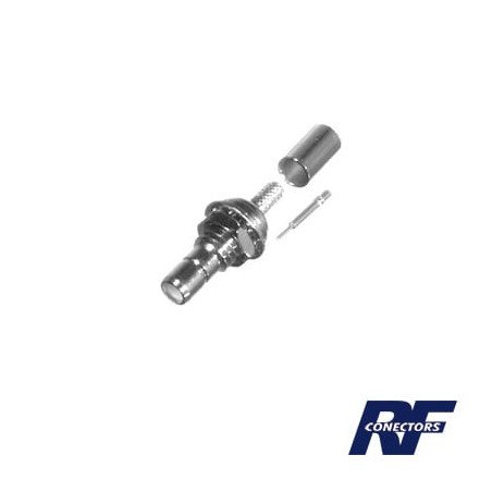 Conector STM hembra para panel en d-plano, de anillo plegable para RG-174/u.