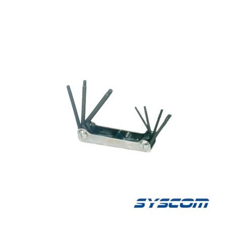 Juego de 7 Llaves TORX: T6, T7, T8, T9, T10, T15 y T20.