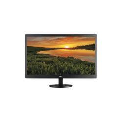 Monitor LED AOC 21.5, VGA, aspecto 16:9, tiempo de respuesta 5 ms, vesa, 1920 x 1080, consumo de energía 35v, standby 0.5v, cont