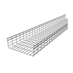 Charola tipo malla 166/500 mm, con acabado Electro Zinc, hasta 1321 cables Cat6, tramo 3 m