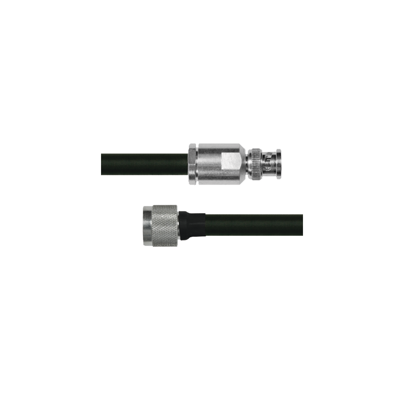 Cable Coaxial RG-214/U de 110 cm, en 50 Ohm, 0.425", CD-4 GHz, con Conectores BNC Macho a N Macho.