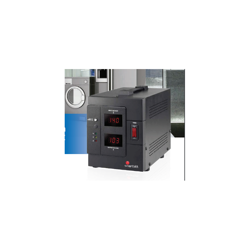 Regulador de voltaje SmartBitt 3000va, 2000w 1 contacto para línea bla