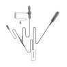 audífono-micrófono de solapa de 3 cables para Icom ic-f50, 60, 3161, 4161