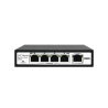 Switch PoE / 250 Metros PoE LARGA DISTANCIA / 4 puertos 802.3af /at ( 60 W ) 10/100 Mbps + 1 puerto uplink