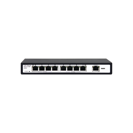 Switch PoE / 250 Metros PoE LARGA DISTANCIA / 8 puertos 802.3af/at ( 132.5 W ) 10/100Mbps + 1 puerto Uplink