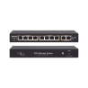 Switch PoE, 250 metros PoE larga distancia, 8 puertos 802.3af/at (132.5 w) 10/100/1000mbps + 2 puertos uplink Switch PoE, 250 metros PoE larga distancia, 8 puertos 802.3af/at (132.5 w) 10/100/1000mbps + 2 puertos uplink