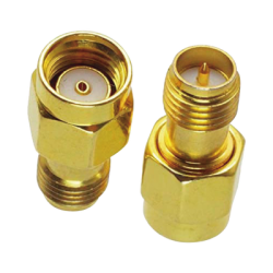 Adaptador SMA macho a SMA hembra inverso, oro, oro, teflón,