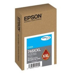 Cartucho Epson modelo T748XXL cian, para WF-6090, WF-6590, alta capacidad
