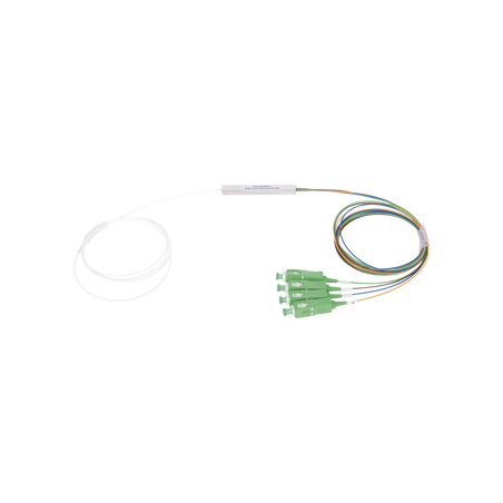 Splitter (divisor óptico) tipo plc, de 1x4, conectores sc/apc de salid