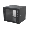 Gabinete para Montaje en Pared Cuerpo Fijo con Rack 19" de 9 Unidades.