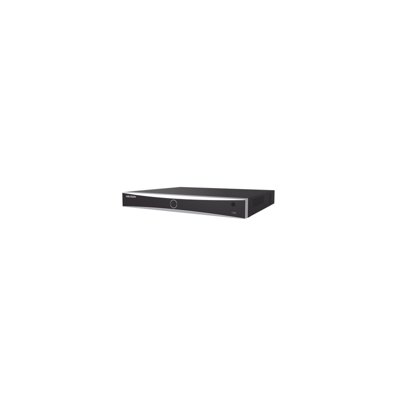 NVR 12 Megapixel (4K), 8 canales IP, 8 Puertos PoE+, AcuSense (Evita Falsas Alarmas), Reconocimiento Facial, 2 Bahías de Disco D