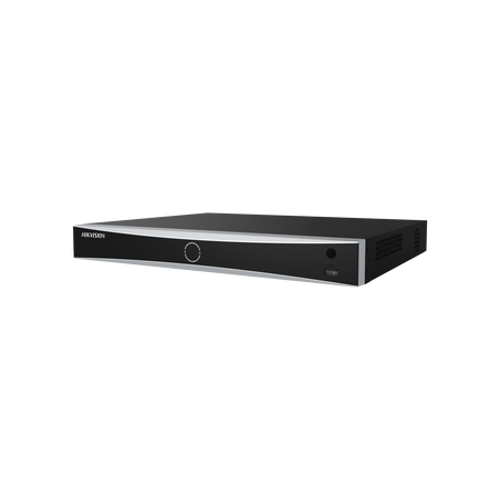 NVR 12 megapixel (4k), reconocimiento facial, 16 canales IP, 16 puertos PoE+, 2 bahías de disco duro, filtro de falsas alarmas,