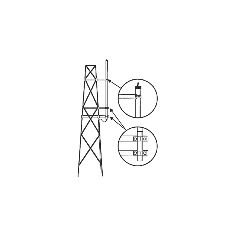 Kit para Montaje Lateral en Torre, Antenas VHF Serie HD Hustler
