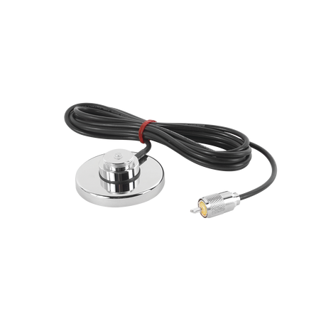 Montaje Magnético para Antenas de 3/4" (NMO), 3.5 m de Cable RG58U y Conector UHF (PL259) Macho.