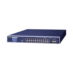Switch administrable L2+ 24 puertos gigabit c, ultra PoE, 4 puertos 10g SFP, c, display, fuente redundante (600w)