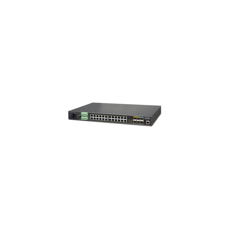 Switch Industrial Administrable L2+ 24 Puertos,4 Combo SFP, 2 SFP+ 10G (-40 a 75°C) Switch Industrial Administrable L2+ 24 Puertos,4 Combo SFP, 2 SFP+ 10G (-40 a 75°C)