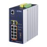 Switch industrial administrable l3 de 8 puertos gigabit PoE 802.3bt + 2 puertos SFP (360w)
