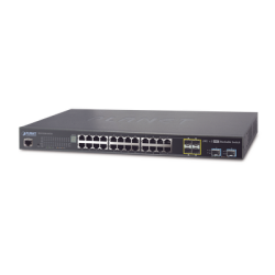Switch de Acceso Stack Capa 2+ de 24 puertos + 4 compartidos TP/SFP + 2 Puertos 10G SFP+ Stack