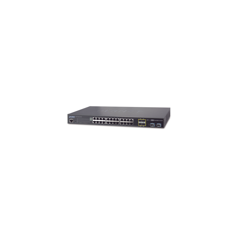Switch de Acceso Stack Capa 2+ de 24 puertos + 4 compartidos TP/SFP + 2 Puertos 10G SFP+ Stack