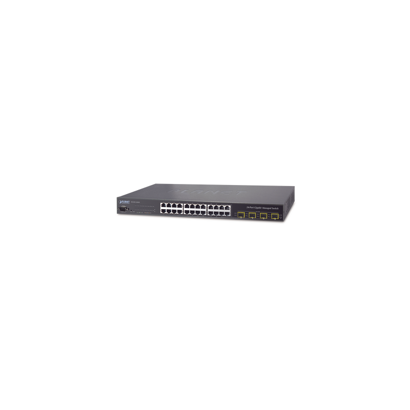 Switch Administrable L2+ de 24 puertos 10/100/1000T con 4 puertos combo TP/SFP Gigabit
