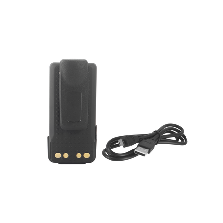 Batería con cargador USB integrado de Li-Ion 2600MAH con clip para radios Motorola XPR3300/3500