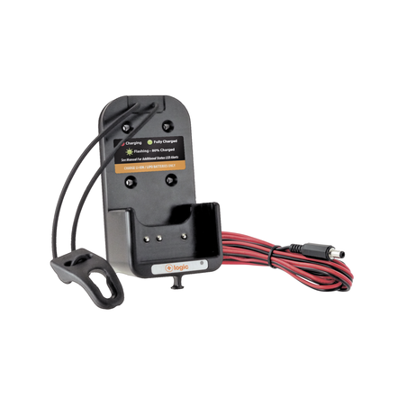 Cargador vehicular Logic para radios SERIE NX5000/NX410/TK2180/3180 para baterías KNB31A/32N/33L/43L/47L/48L/50NC/KNBL1M/KNBL2M/
