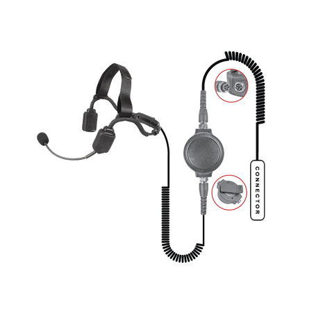 Micrófono de solapa con tubo acústico para ICOM ICF-3, ICF-4, ICF-3S, ICF4S.