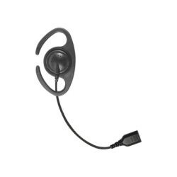 Auriculares de gancho en forma de C con cable de fibra trenzada y con