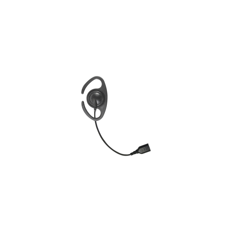 Auriculares de gancho en forma de C con cable de fibra trenzada y con