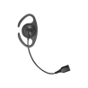 Auriculares de gancho en forma de C con cable de fibra trenzada y con