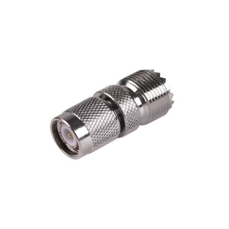 Adaptador de conector TNC Macho a conector UHF Hembra (SO-239).