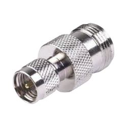 Adaptador de conector Mini-UHF Macho a N Hembra.