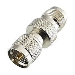 Adaptador de conector Mini UHF Macho a TNC Hembra.