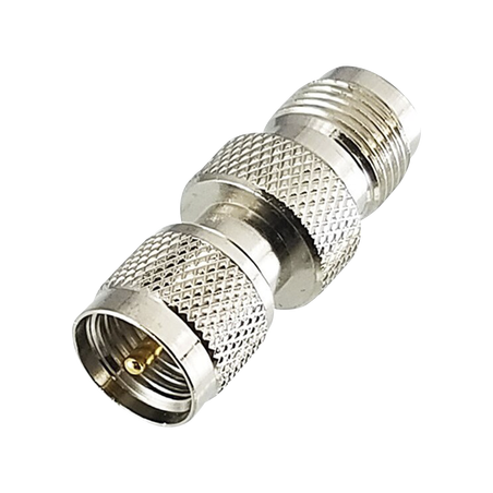 Adaptador de conector Mini UHF Macho a TNC Hembra.