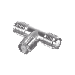Adaptador en T, de Conector Mini-UHF Hembra a Doble Mini-UHF Hembra, N