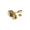 Conector SMA Macho Inverso en Angulo Recto, de Anillo plegable, RG-174/U, BELDEN 8216, Au/Au/Teflón.