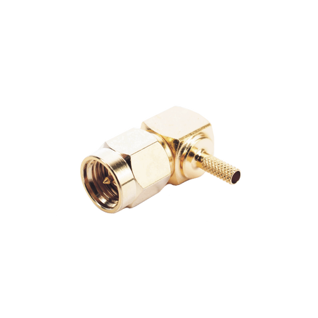 Conector SMA Macho en A/R de anillo plegable para cables RG-174/U, BELDEN 8216.