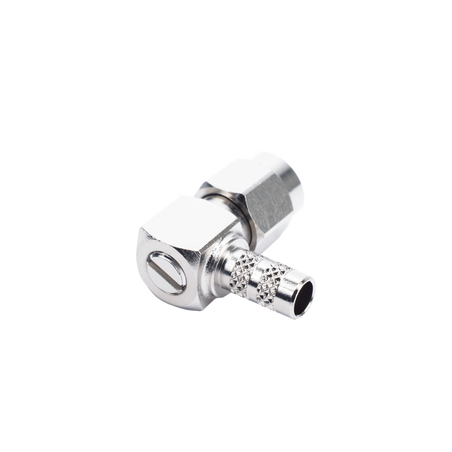 Conector SMA Macho en A/R de anillo plegable para cable RG-142/U.