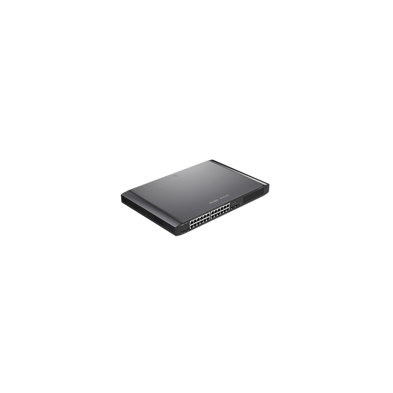 Switch Smart PoE con 24 puertos Gigabit PoE 802.3af/at + 2 SFP para fibra 1Gb, gestión gratuita desde la nube, 370w