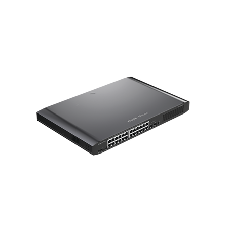 Switch Smart PoE con 24 puertos Gigabit PoE 802.3af/at + 2 SFP para fibra 1Gb, gestión gratuita desde la nube, 370w