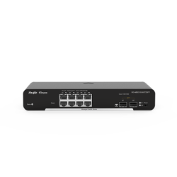 Switch administrable PoE con 8 puertos gigabit PoE 802.3af, at + 2 SFP para fibra 1GB, gestión gratuita desde la nube, 125w