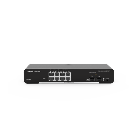 Switch administrable PoE con 8 puertos gigabit PoE 802.3af, at + 2 SFP para fibra 1GB, gestión gratuita desde la nube, 125w