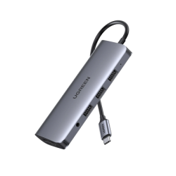 HUB USB-C (Docking Station) 10 en 1, 3 USB-A 3.0, USB-C PD Carga 100W,