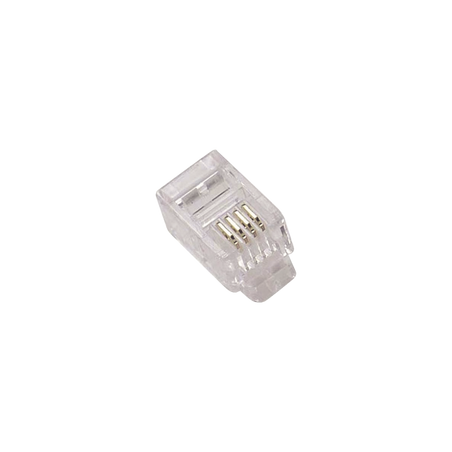 Conector Plug Modular Telefónico RJ-22 para cable.