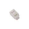 Conector Plug Modular Telefónico RJ-22 para cable.