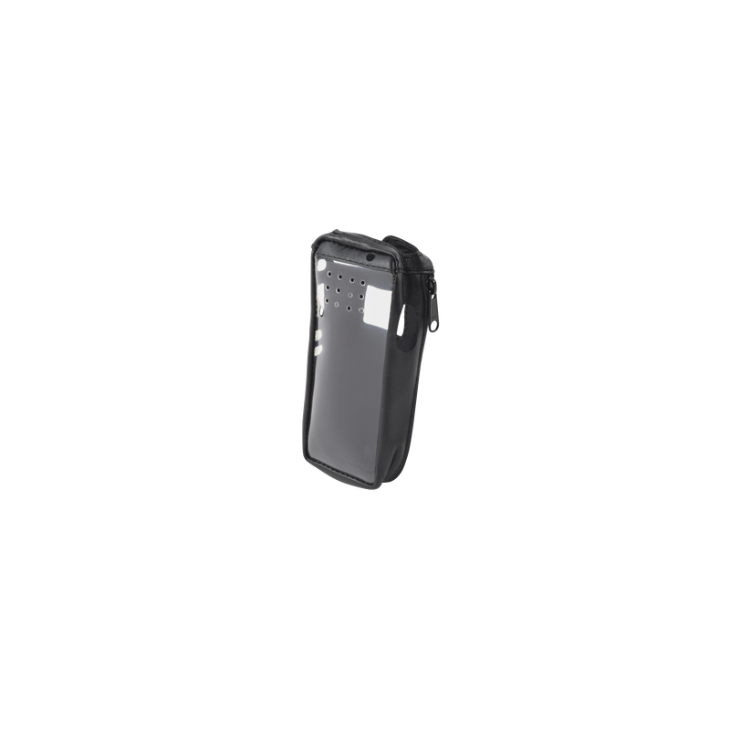 Funda Reforzada de piel, lazo para cinto, ventana plástica y cierre lateral, IC-F3161DS, IC-F4161DS.