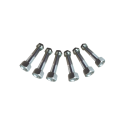 Juego de 6 Tornillos y tuercas de Acero inoxidable de 3/4" x 2 1/2.
